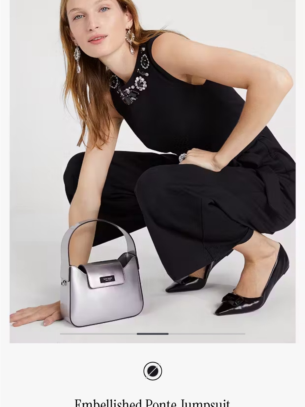 Kate Spade New York Embellished Ponte Jumpsuit